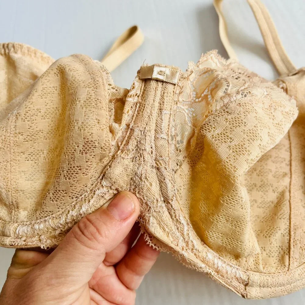 Panache Sz 32 Beige Nude Envy Full Cup Bra Underwire - Picture 3 of 12